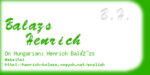 balazs henrich business card